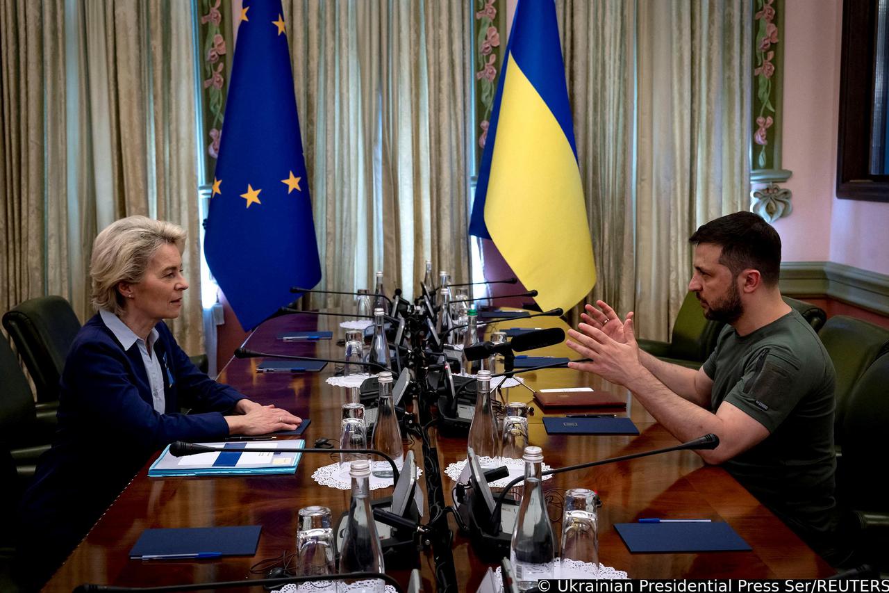 FILE PHOTO: European Commission President von der Leyen visits Ukraine