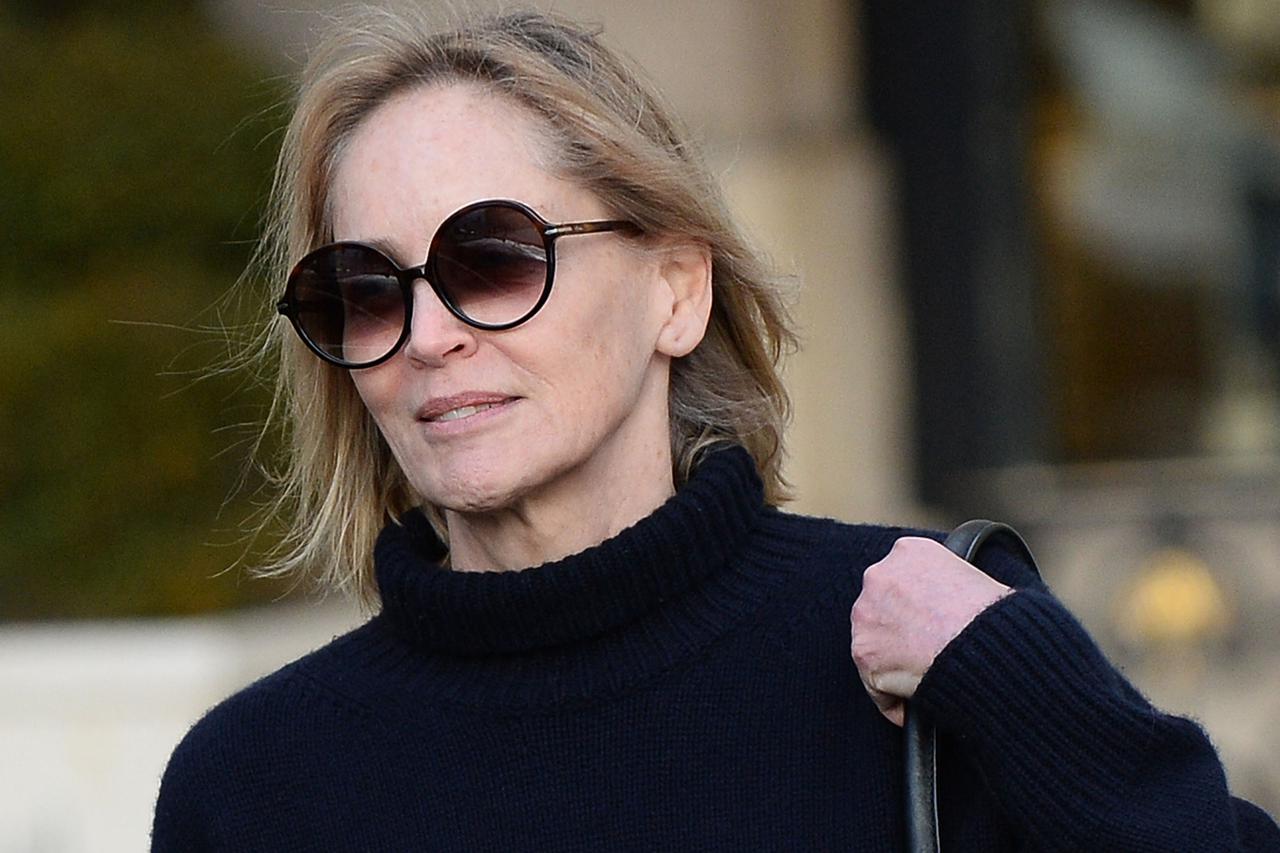 Sharon Stone in Paris on Wednesday