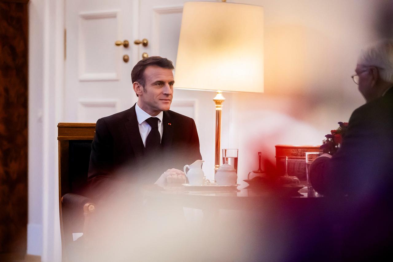 French President Emmanuel Macron visits Berlin