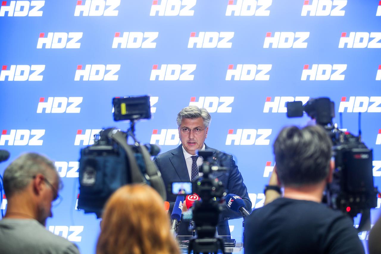 Zagreb: Izjava za medije Andreja Plenkovića nakon sjednice Predsjedništva HDZ-a