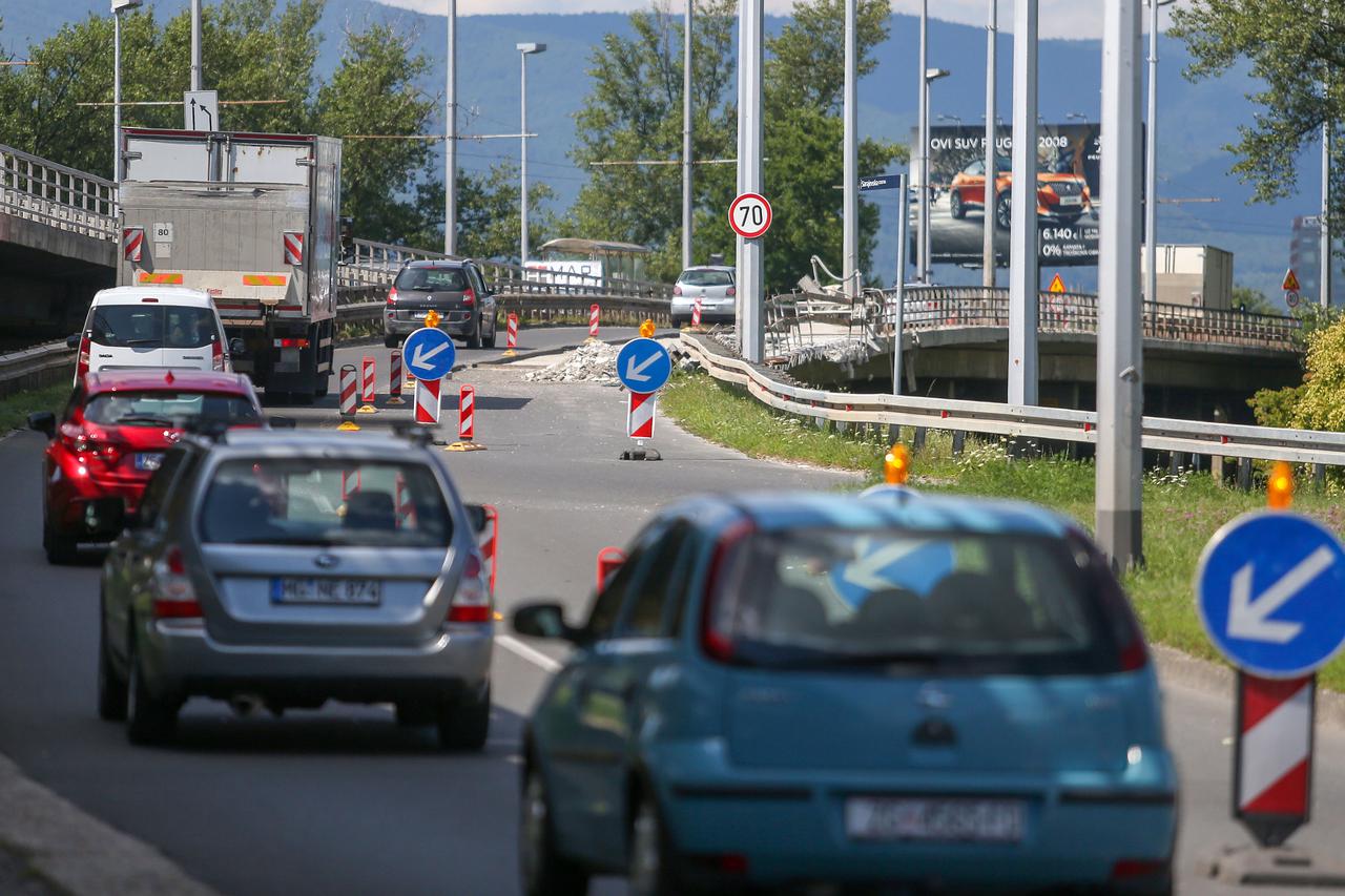 Zagreb: Radovi na mostu Mladosti