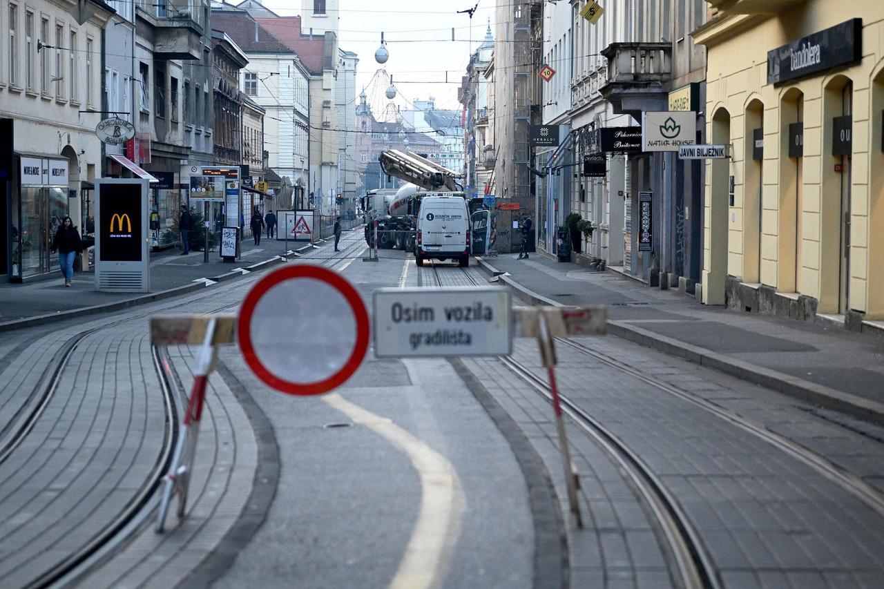 Zagreb: Dio Frankopanske zatvoren zbog radova na Hotelijersko-turističkoj školi