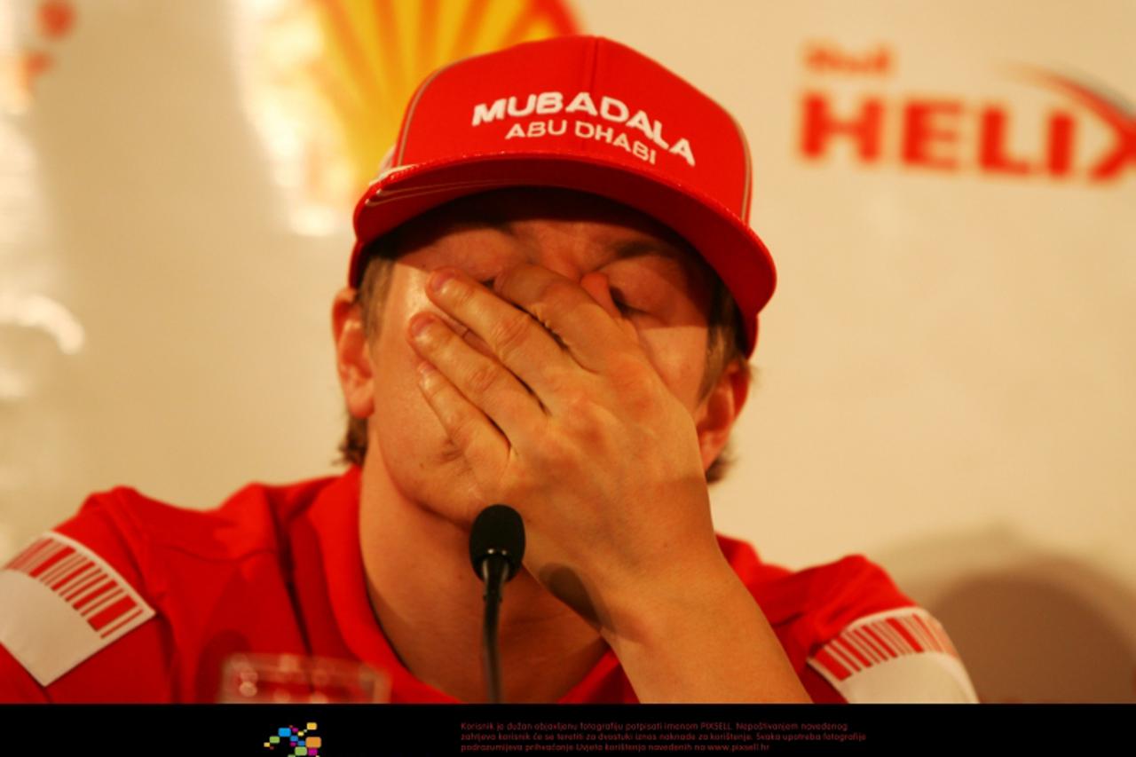 'Formula One Motor Racing - Australian Grand Prix - Preperations - Albert Park Kimi Raikkonen (FIN) Ferrari at a Shell press conference'