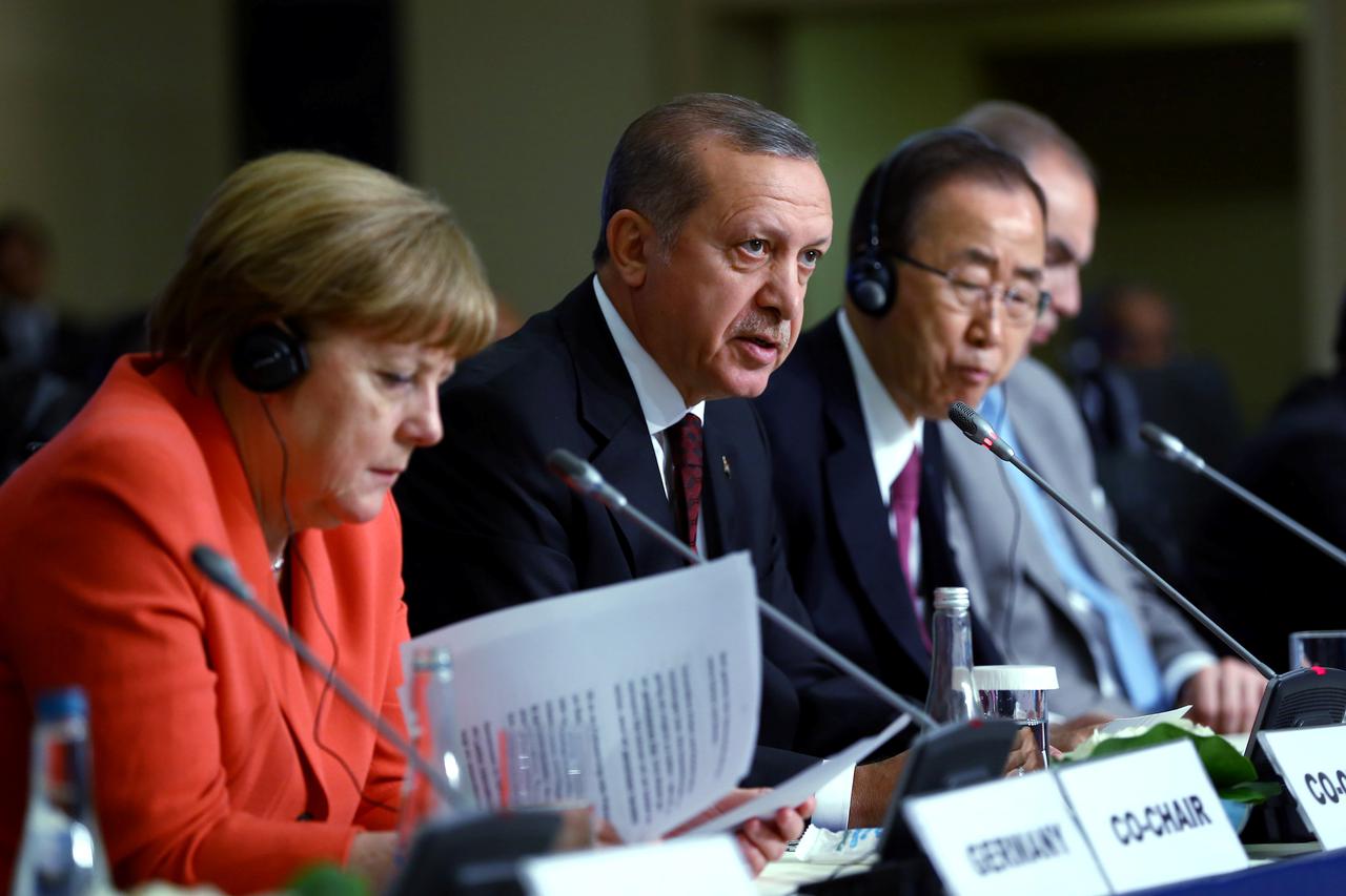 Njemačka kancelarka Angela Merkel, turski predsjednik Recep Tayyip Erdogan i glavni tajnik UN-a Ban Ki-moon