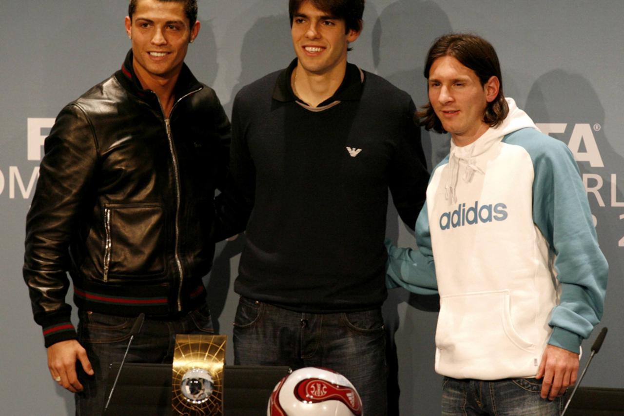 Cristiano Ronaldo, Kaka, Lionel Messi