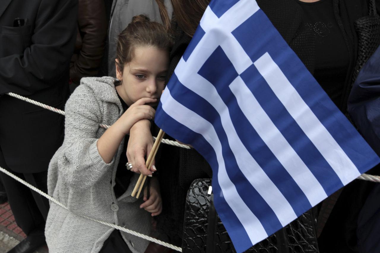 grčka zastava,grkinja