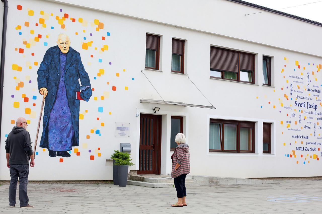 Karlovac: Novi murali na pročelju Nacionalnog svetišta svetog Josipa