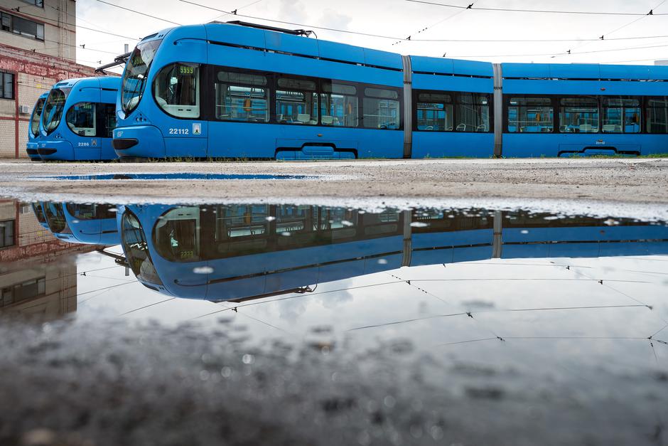 05.09.2014., Zagreb - Niskopodni tramvaj u spremistu tramvaja Ljubljanica. Photo: Davor Puklavec/PIXSELL