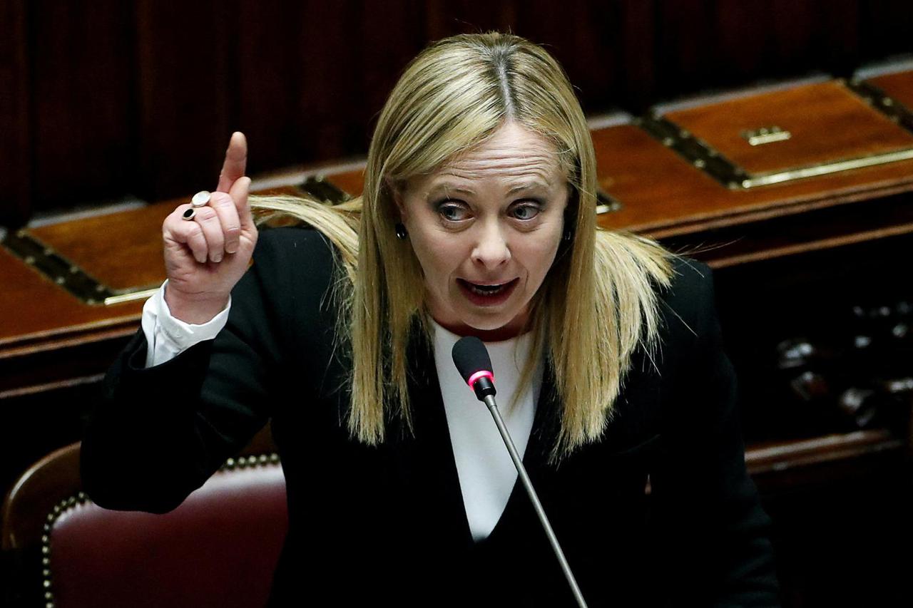 FILE PHOTO: Italy's Prime Minister Meloni attends question time at the lower house of parliament, in Rome