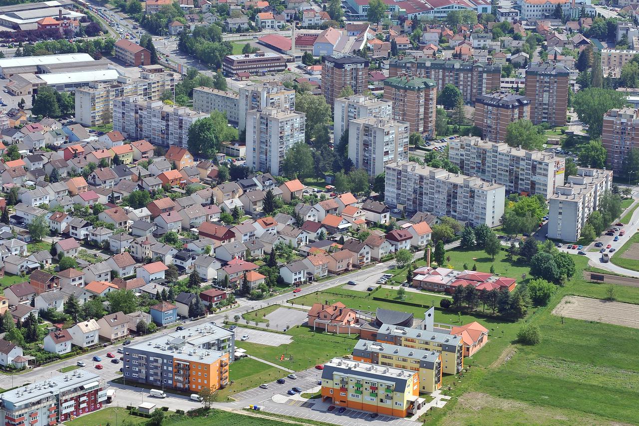 Varaždin: Pogled na Stari grad iz zraka