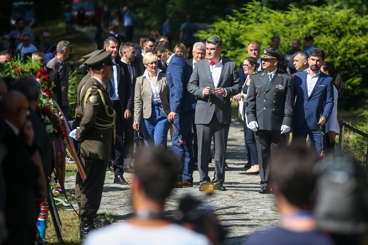 Predsjednik Milanović na obilježavanju Dana antifašističke borbe u šumi Brezovica