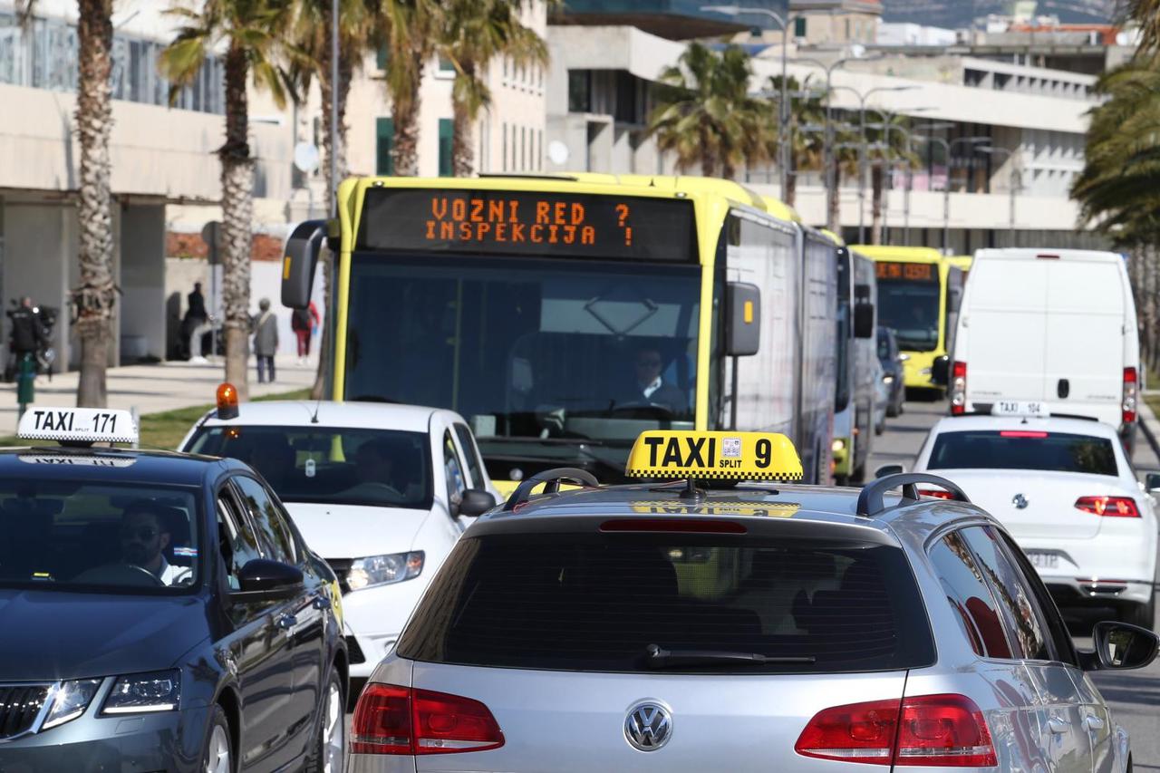 Split: Prosvjedna vožnja prometnih radnika