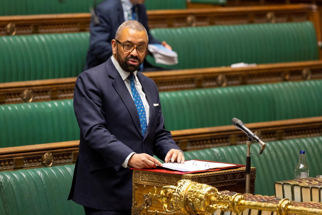 British Foreign Secretary James Cleverly makes a Statement on Sudan update at the House of Commons in London