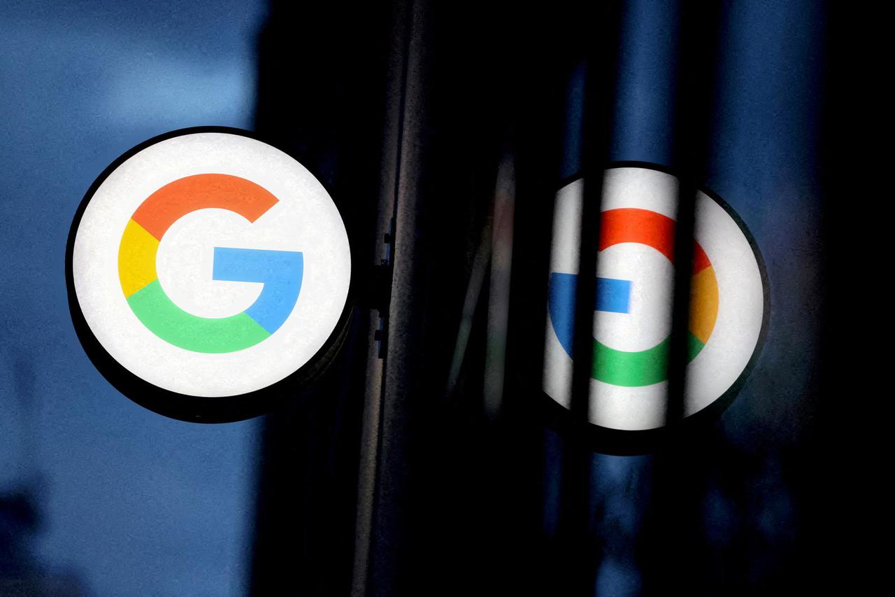 FILE PHOTO: FILE PHOTO: The logo for Google LLC is seen at the Google Store Chelsea in Manhattan, New York City