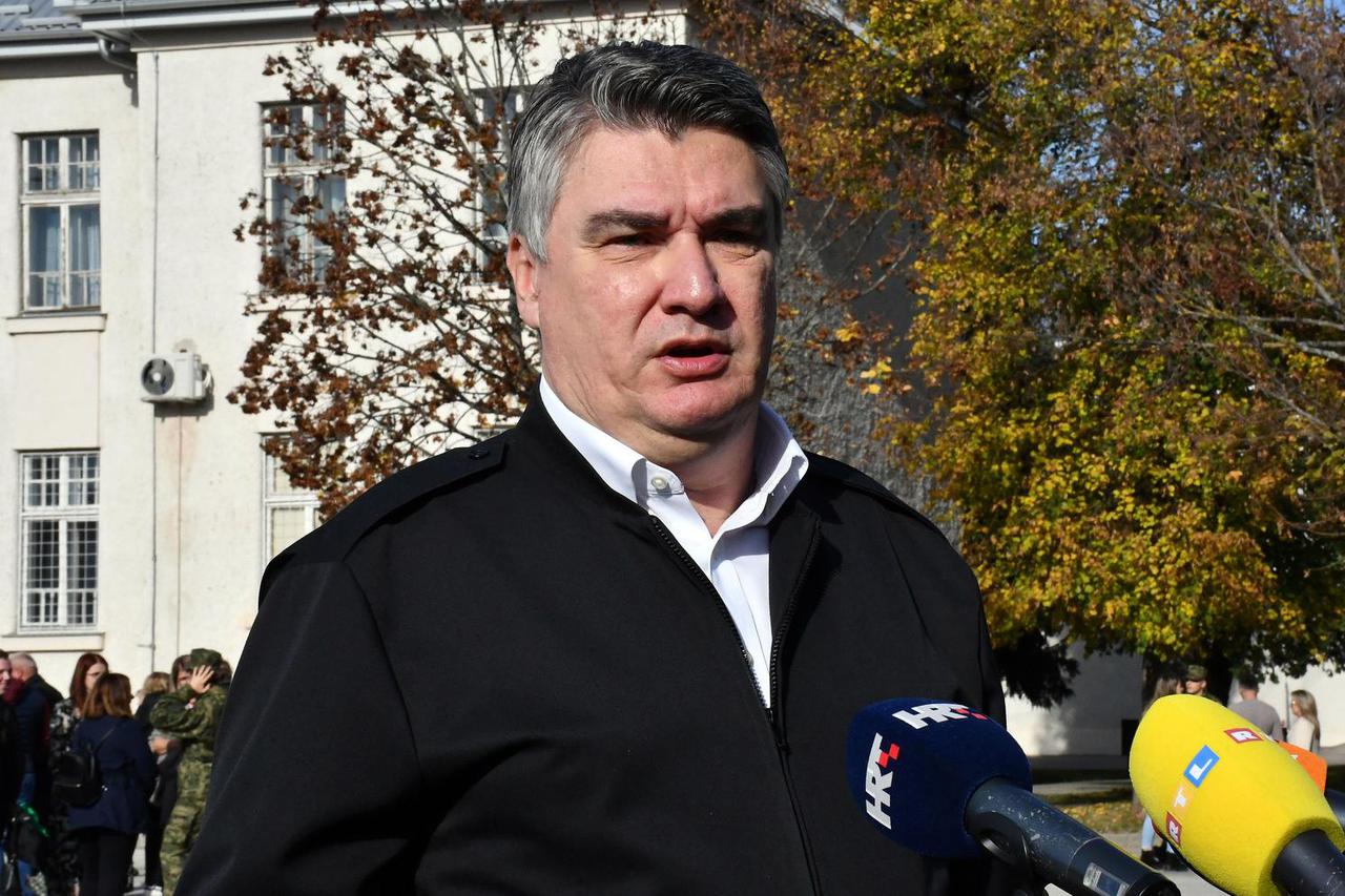 Predsjednik Zoran Milanović u Požegi je dao izjavu za medije