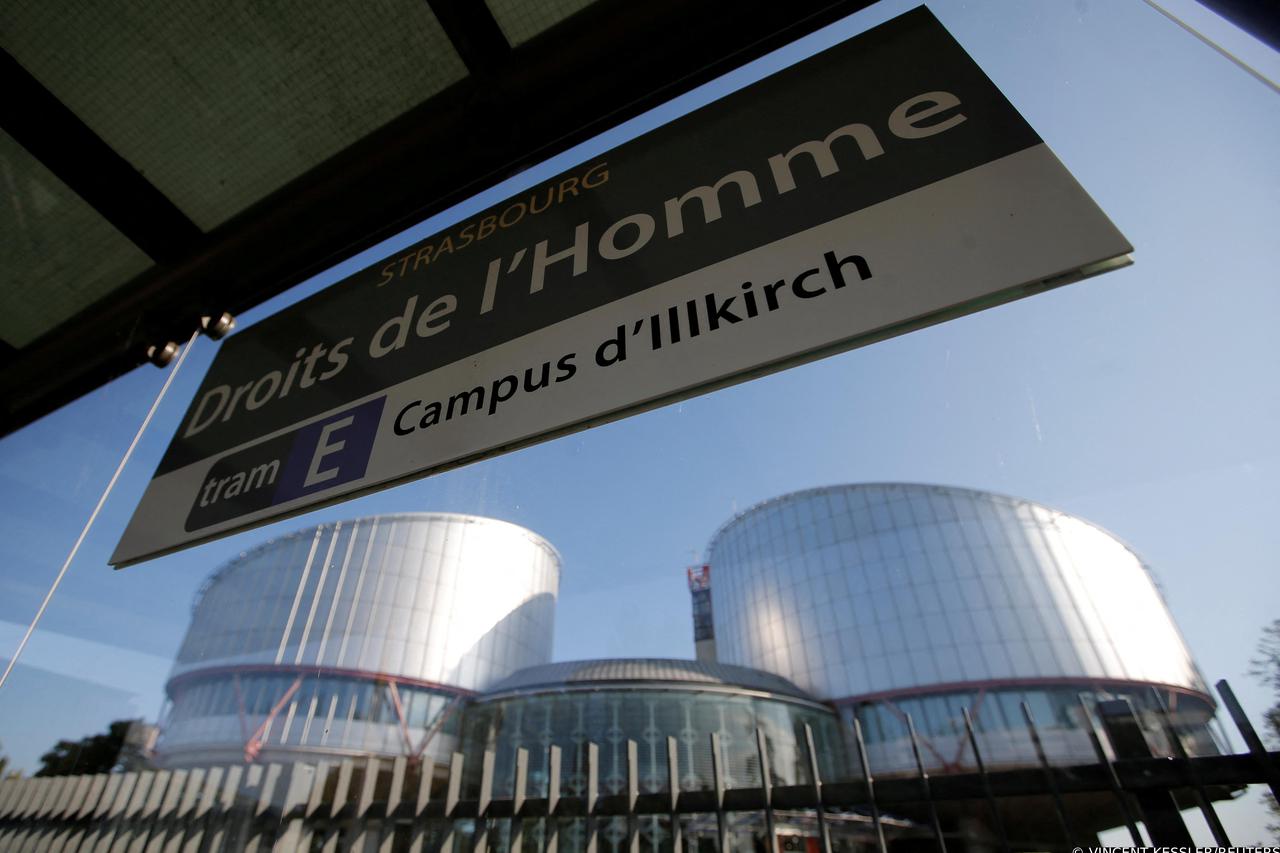 FILE PHOTO: The building of the European Court of Human Rights is seen ahead of the start of a hearing in Strasbourg