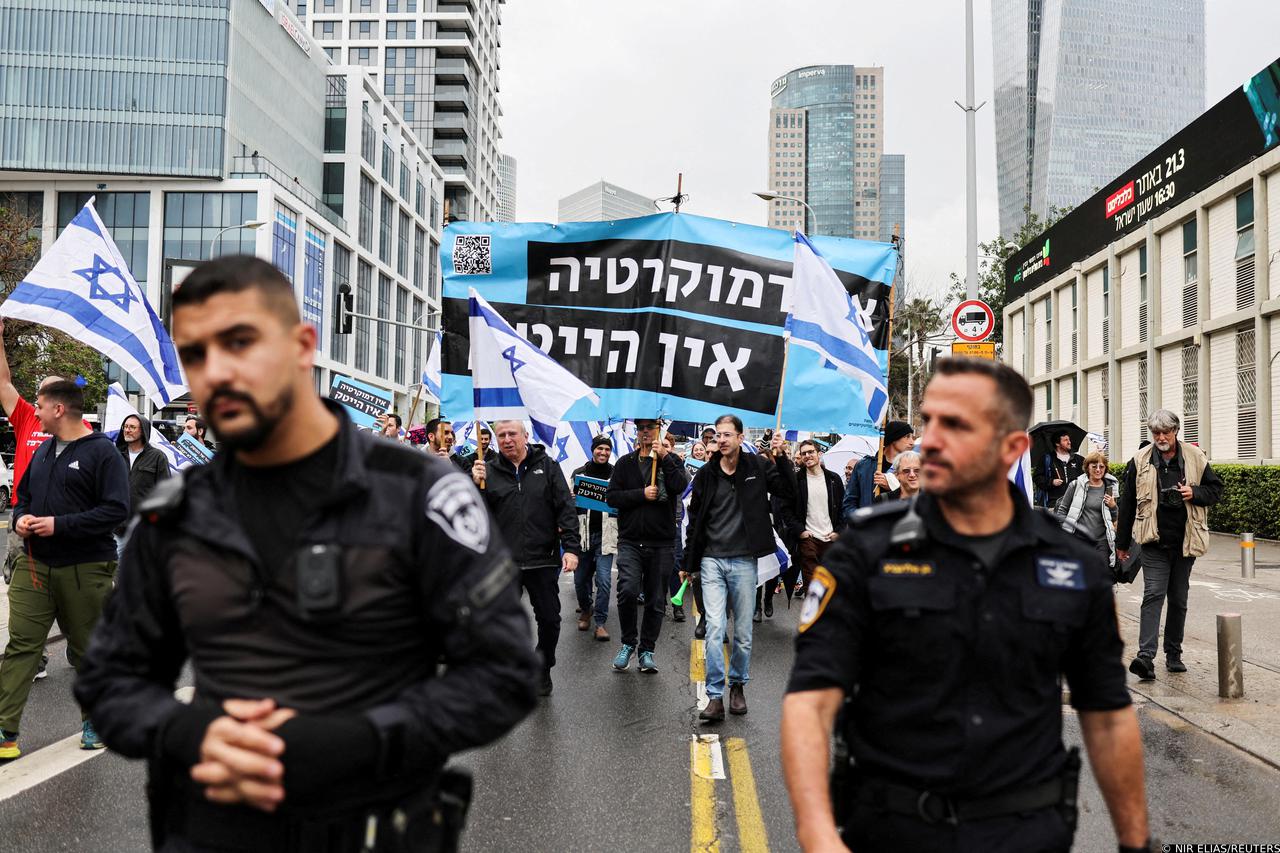 FILE PHOTO: Israel's hi-tech sector protests against Israeli government's judicial overhaul, inÊTel Aviv