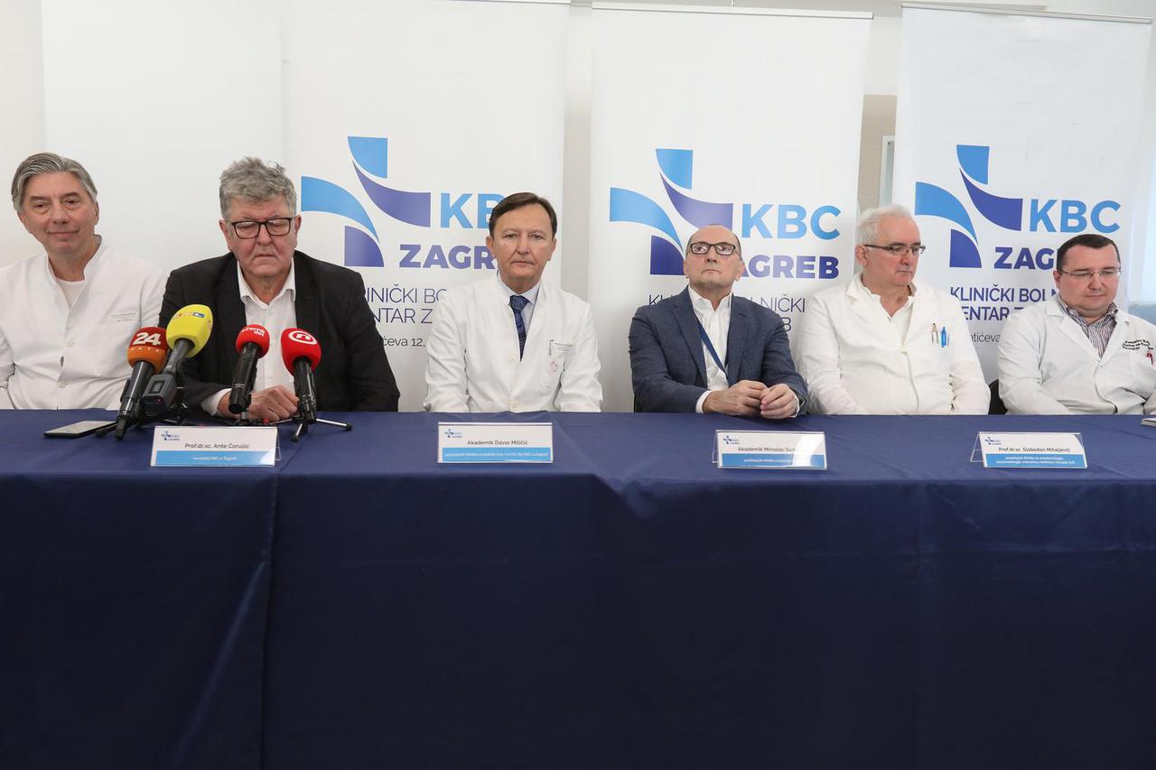 Konferencija za medije u KBC Zagreb nakon uspješne kombinirana transplantacija jetre i srca istovremeno