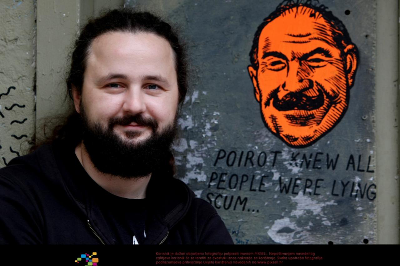 '06.10.2012., Zagreb - Miron Milic, mladi graficar i crtac u atelieru u Medici.  Photo: Goran Jakus/PIXSELL'