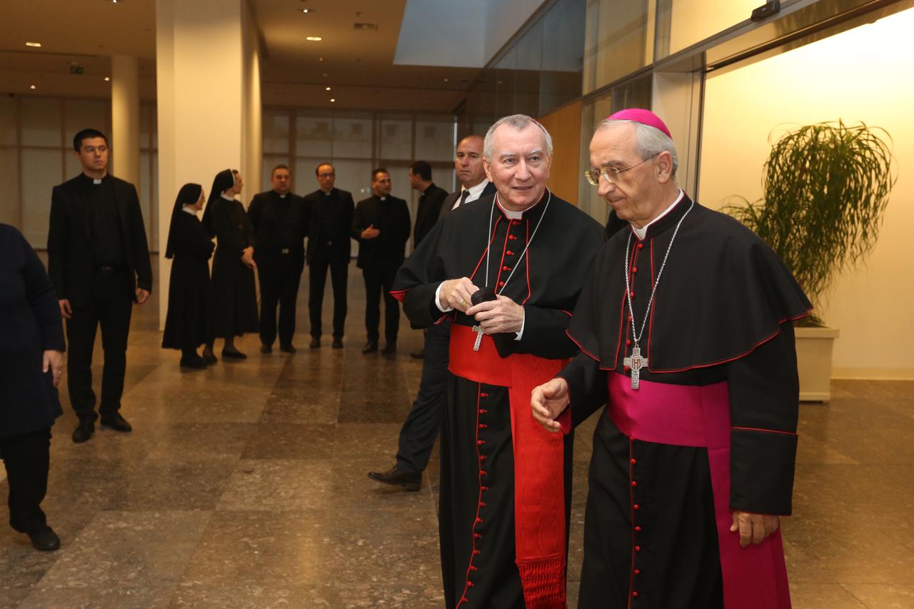 Zagreb: Susret članova HBK s državnim tajnikom Svete Stolice kardinalom Pietrom Parolinom