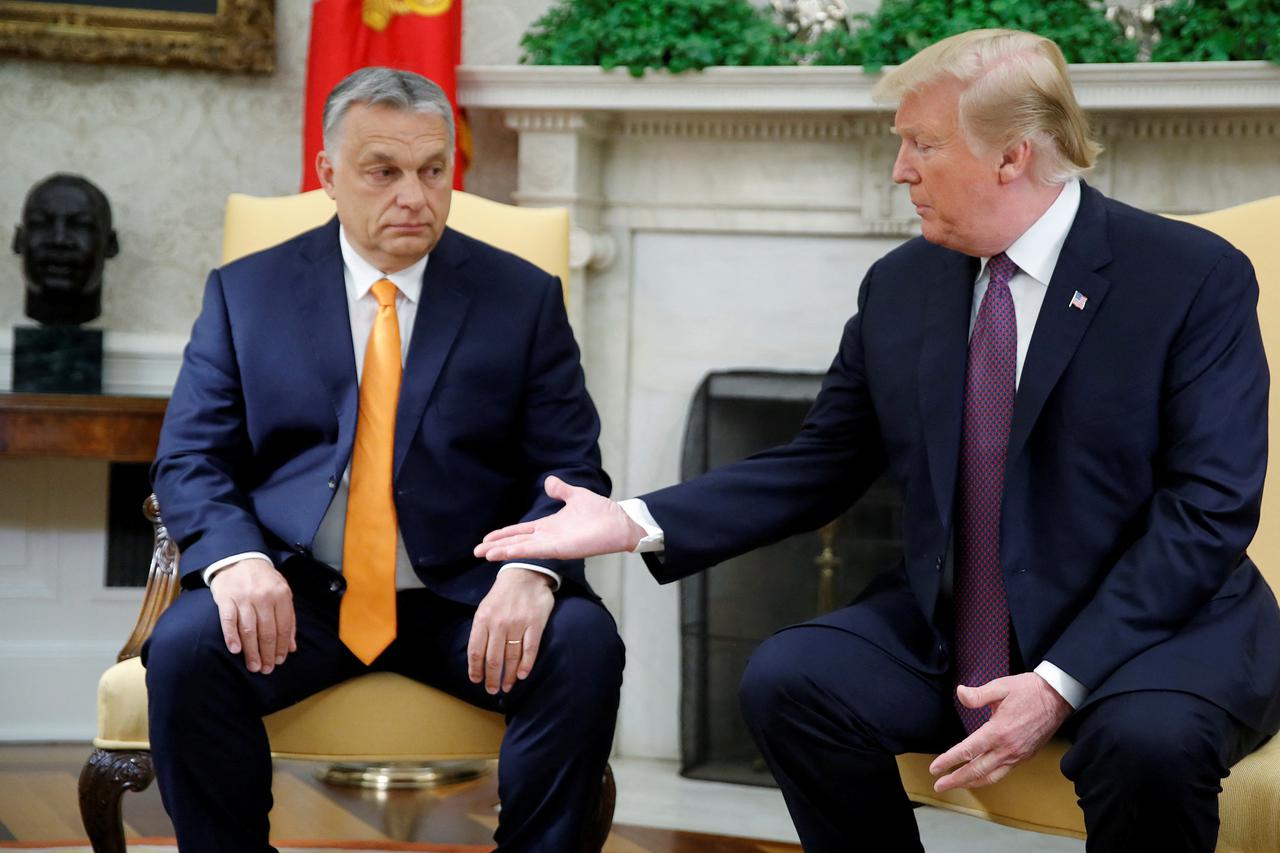 FILE PHOTO: U.S. President Trump meets with Hungary's Prime Minister Orban at the White House in Washington
