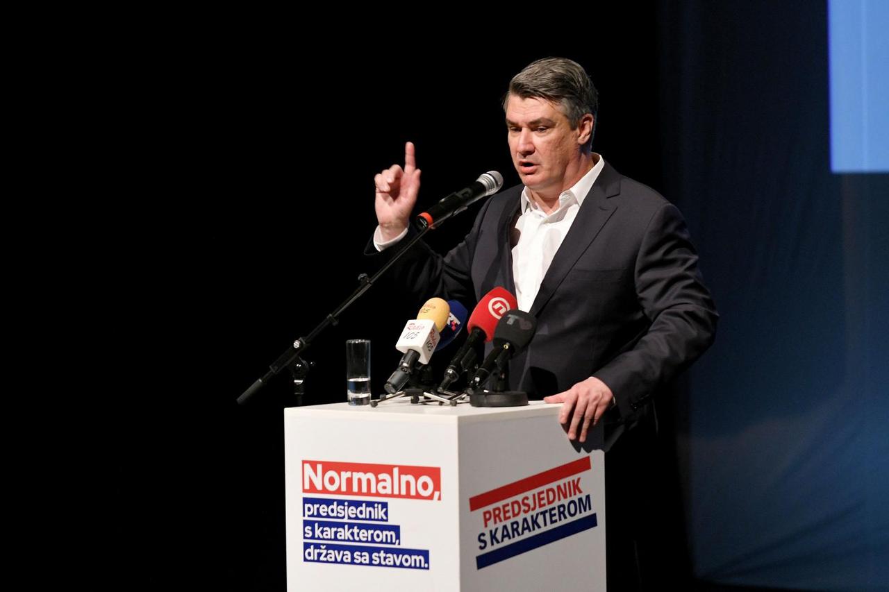 Predsjednički kandidat Zoran Milanović održao predizborni skup u Čakovcu