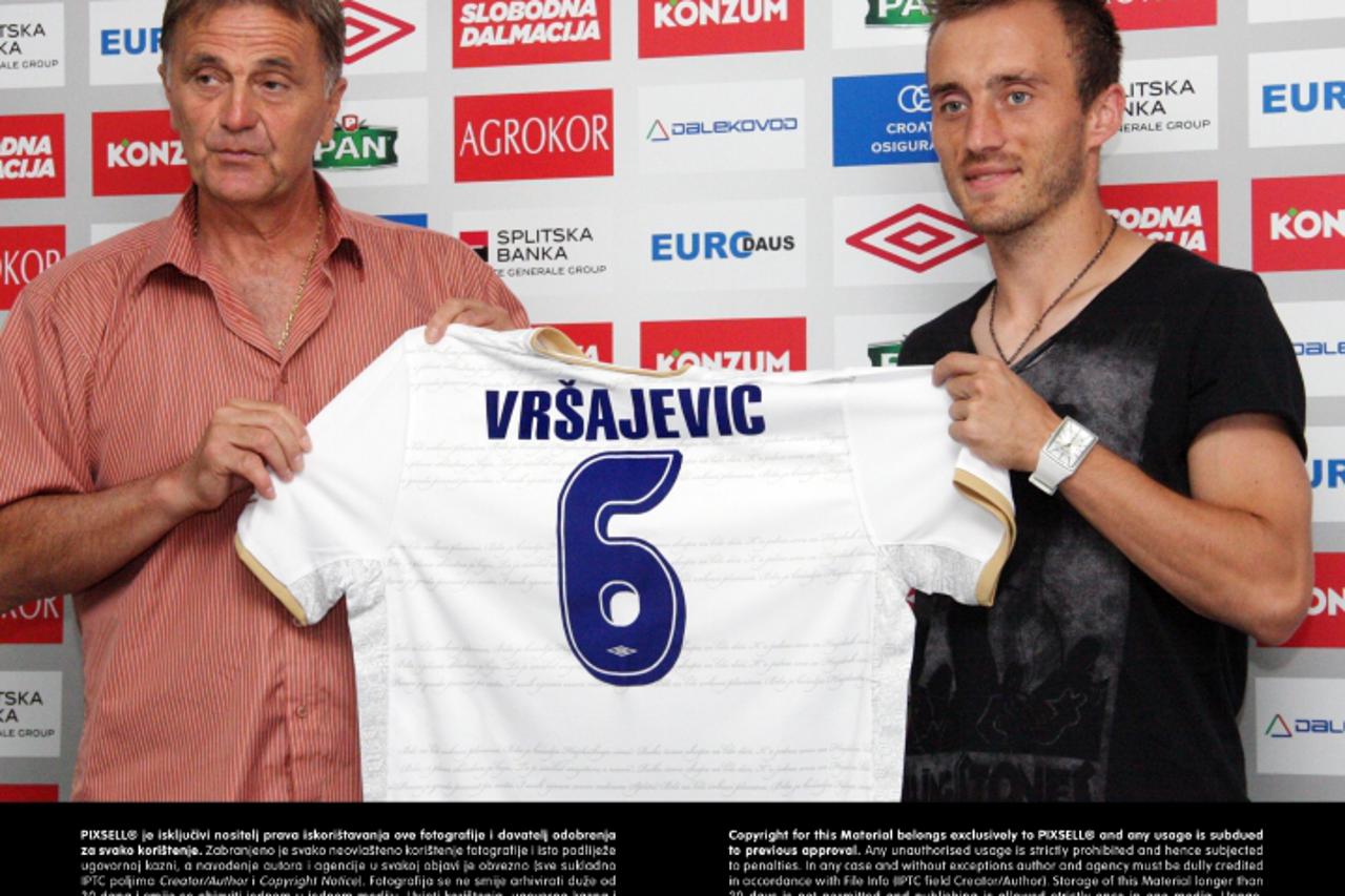 '09.06.2012., Split - Milo Nizetic predstavio nove igrace Hajduka, Avdij Vrsajevic. Photo: Ivana Ivanovic/PIXSELL'