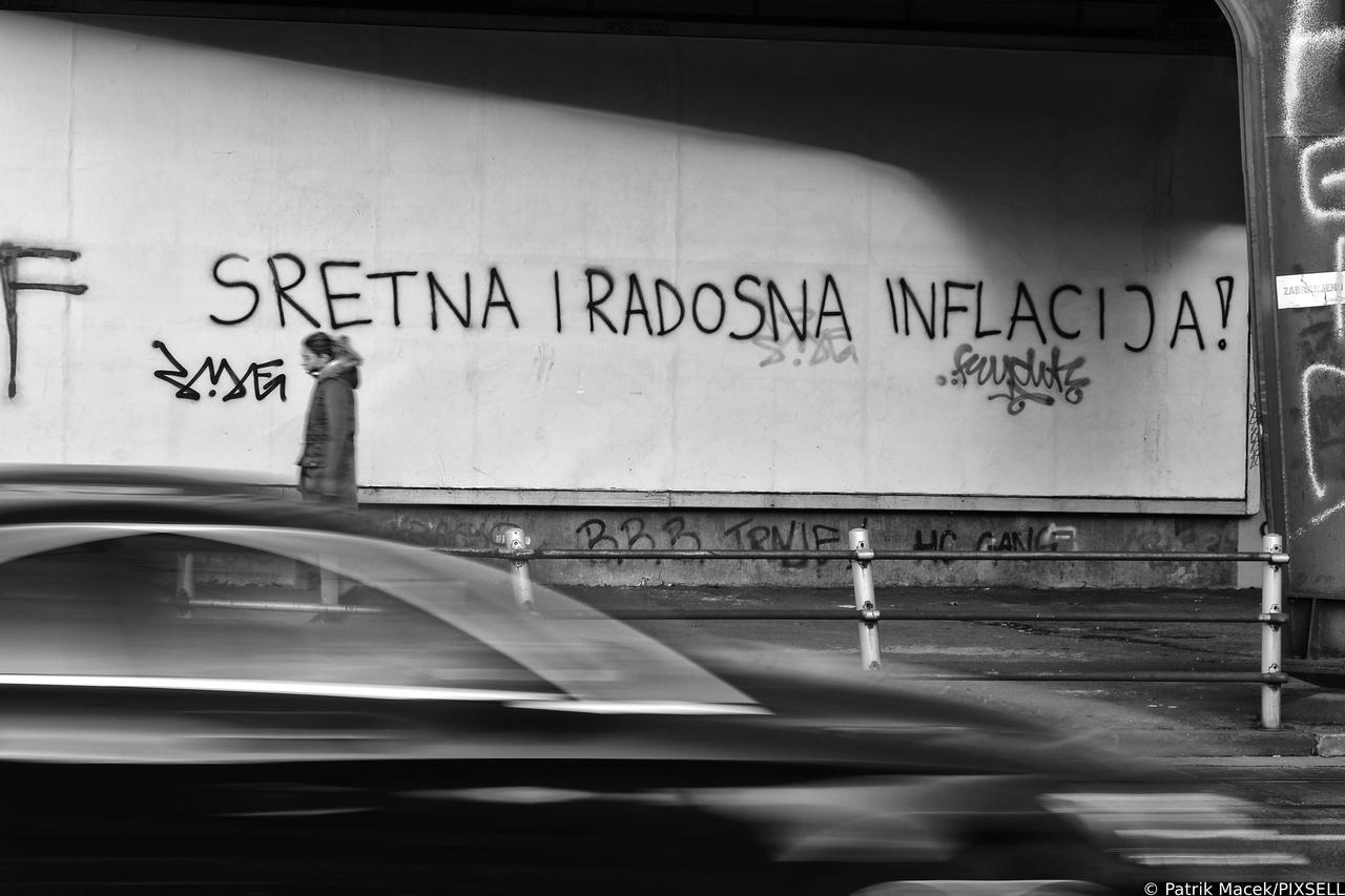 Zagreb: Strah od inflacije vidi se i na zidovima