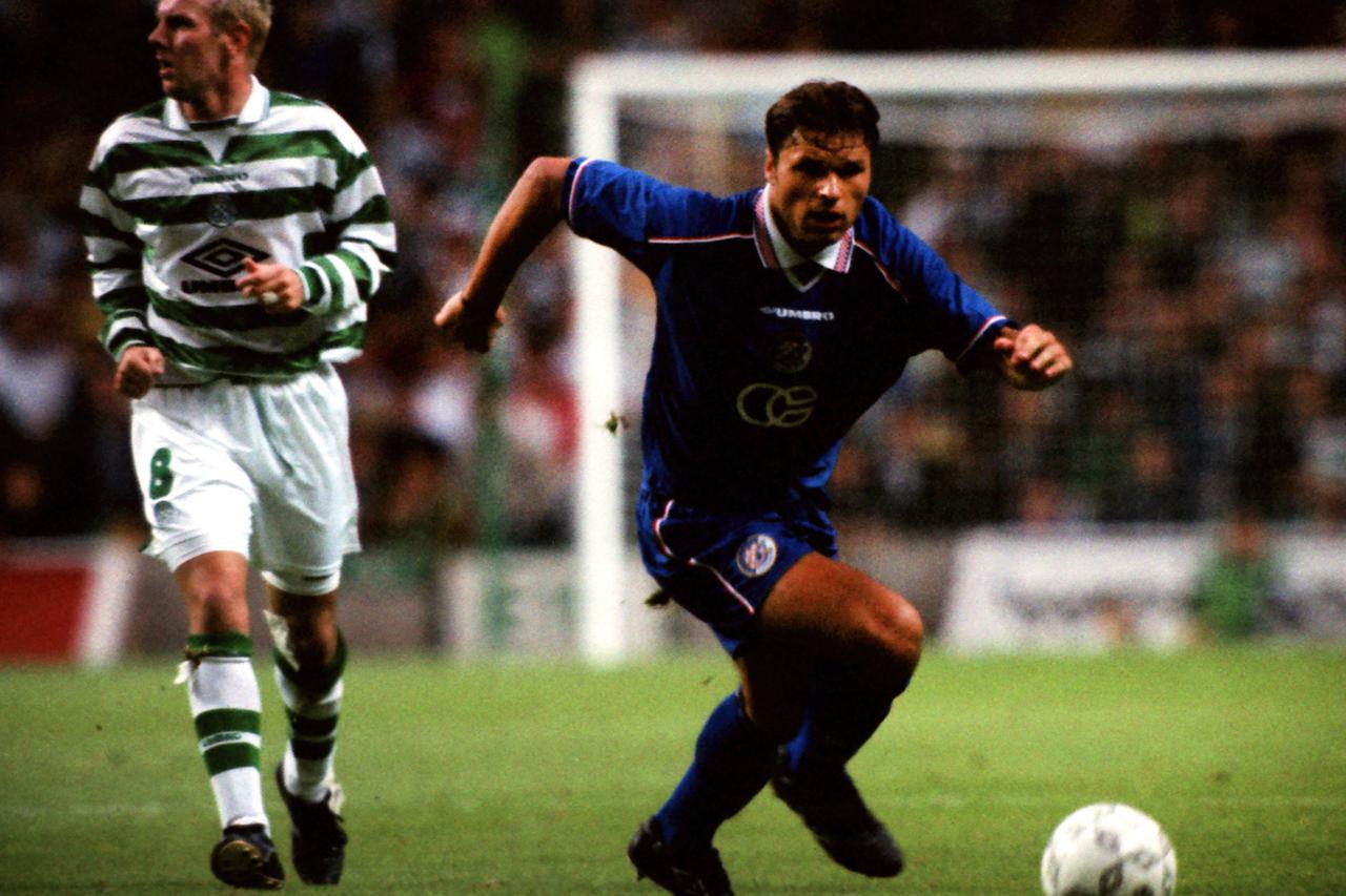 12.08.1998., Glasgow - Kvalifikacijska utakmica za ulazak u Ligu prvaka, Celtic Glasgow - NK Croatia. Mark Viduka. Photo: Robert Belosevic/PIXSELL