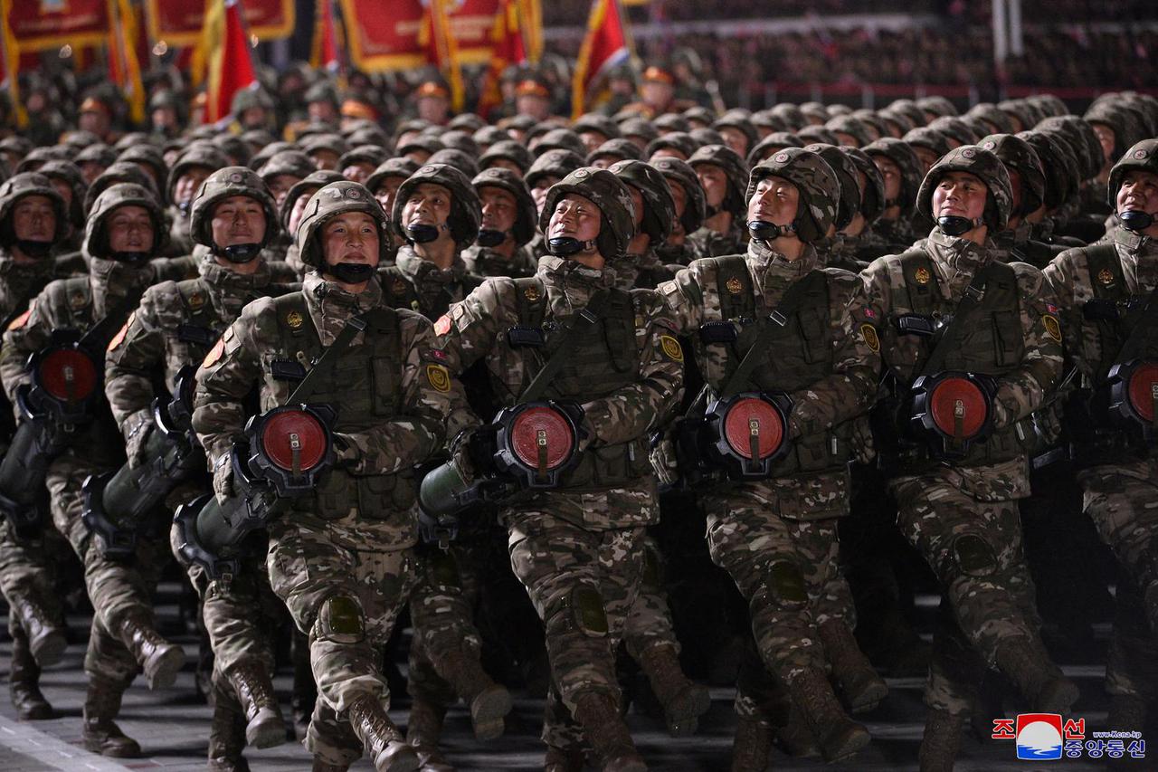 Military parade to mark the founding anniversary of North Korea's army, in Pyongyang