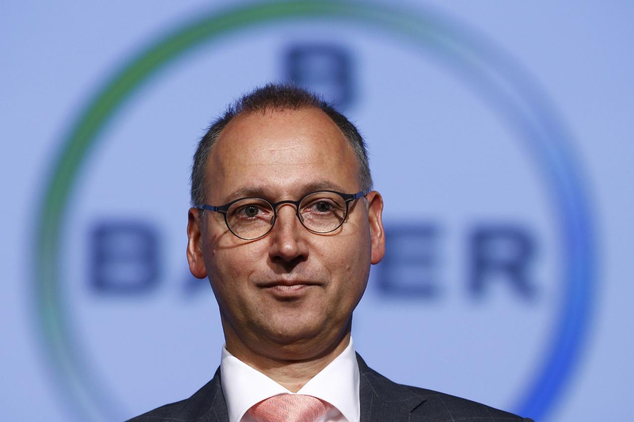 Werner Baumann, designated CEO of German pharmaceutical and chemical maker Bayer AG poses at the annual general meeting in Cologne, Germany, April 29, 2016.     REUTERS/Wolfgang Rattay