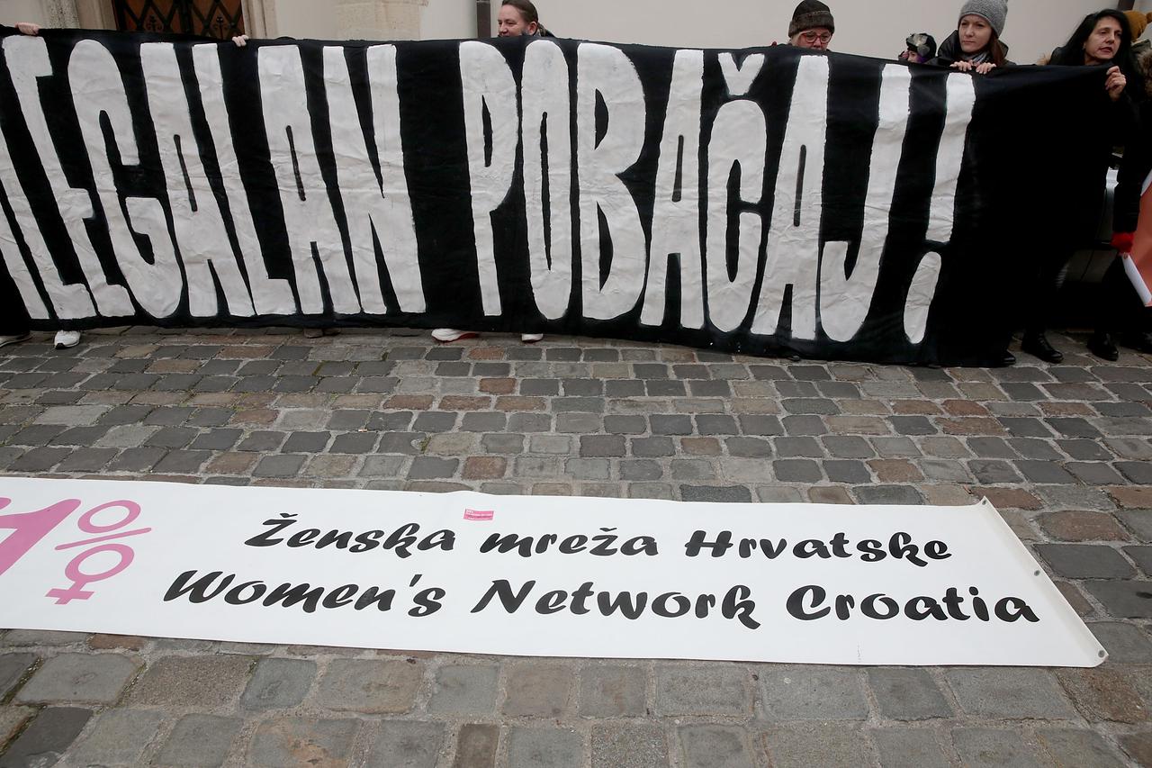 Zagreb: Ženska mreža Hrvatske prosvjeduje protiv zabrane prava na pobačaj