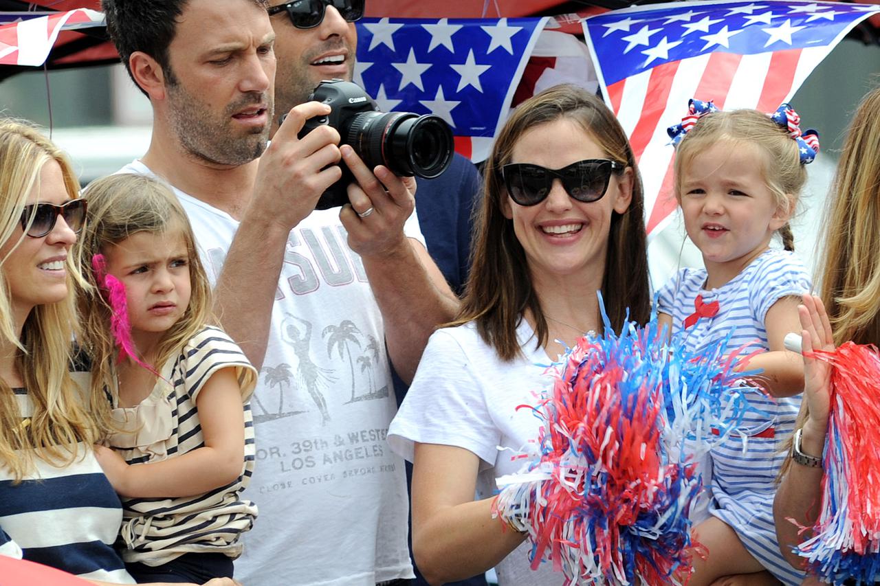 Ben Affleck, Jennifer Garner and daughter Seraphina Affleck seen during the Pacific Palisades 4th of July Parade in California, USA.   Photo: Press Association/PIXSELL
