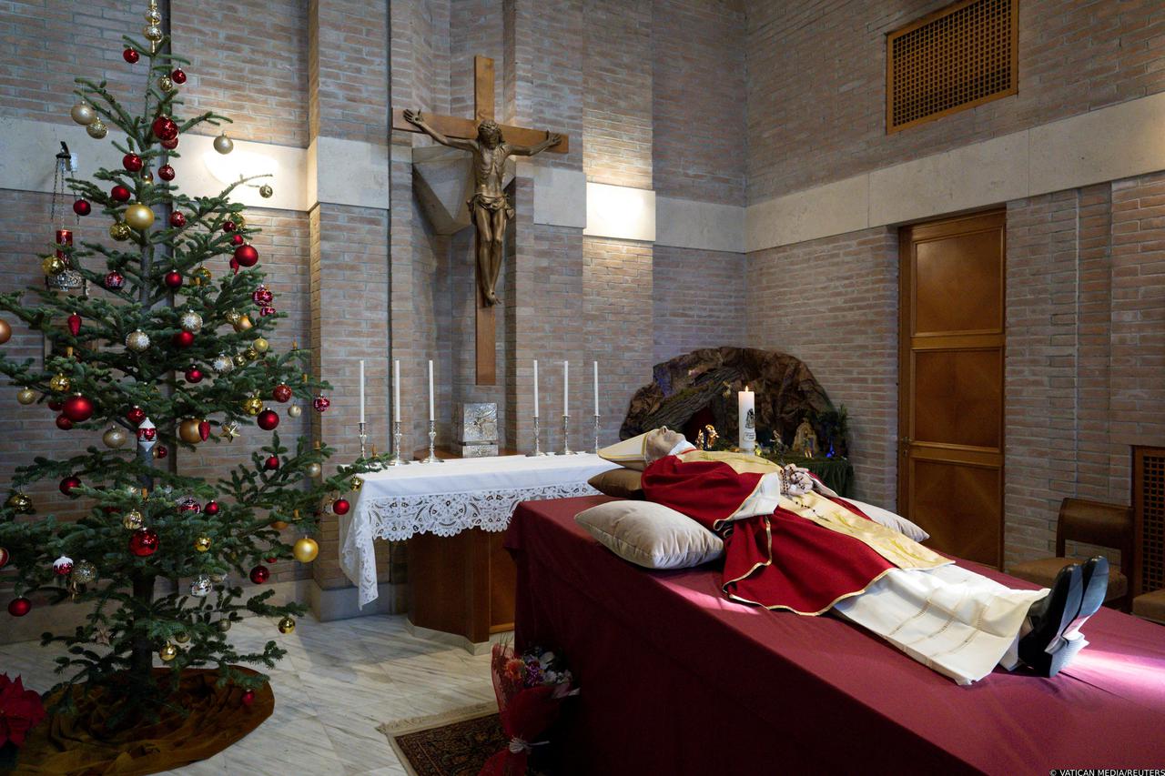 The body of former Pope Benedict is displayed at the Vatican