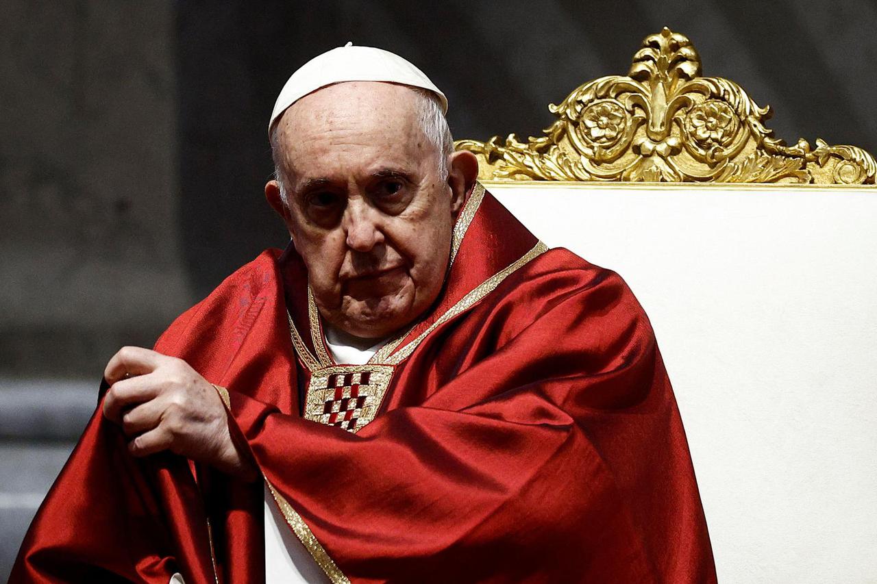 Pope Francis presides the Good Friday Passion of the Lord service at the Vatican