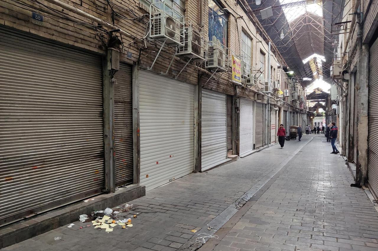 FILE PHOTO: Shops are closed following the recent riots and the call of protesters to close the markets, in Tehran