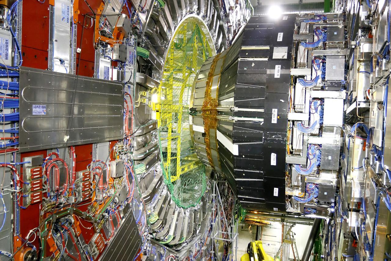 The Compact Muon Solenoid (CMS) experiment, part of the Large Hadron Collider (LHC), is pictured during a media visit to the Organization for Nuclear Research (CERN) in the French village of Cessy, near Geneva in Switzerland, July 23, 2014. According to a