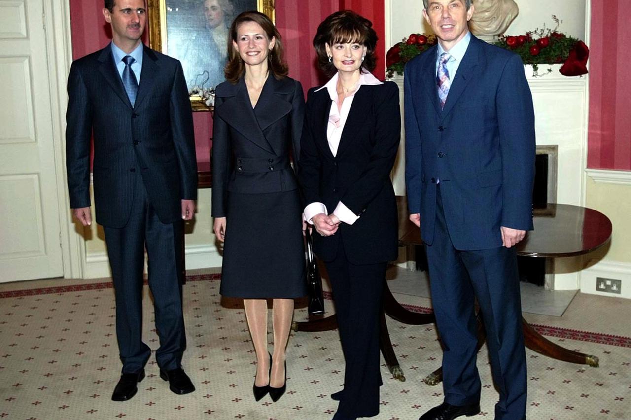Asma Al-Assad, Tony Blair i njegova žena Cherie, Bashar Al-Assad