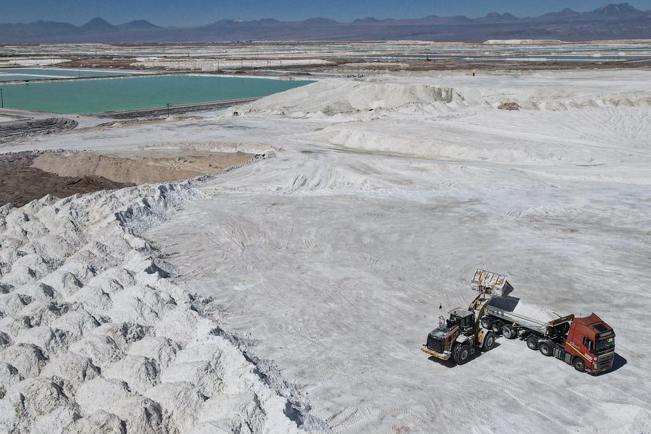 Lithium mining in the Atacama Desert in Chile