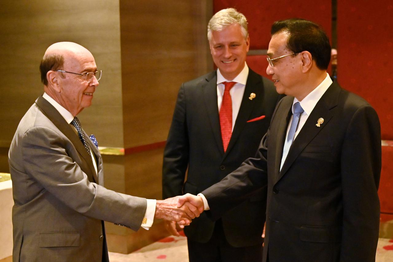 Američki ministar trgovine Wilbur Ross i kineski premijer  Li Keqiang
