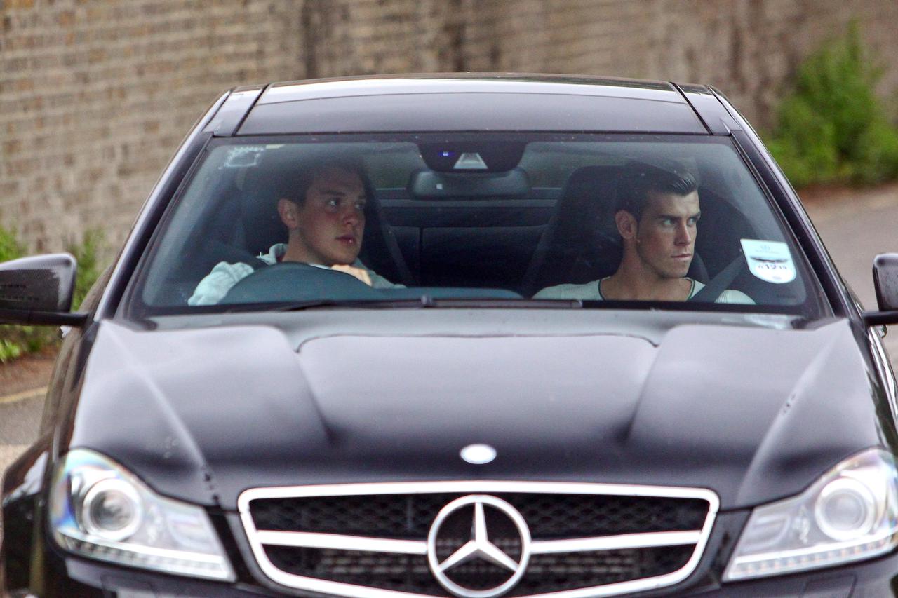 EXCLUSIVE Gareth Bale arrives at Tottenham Hotspur's training ground