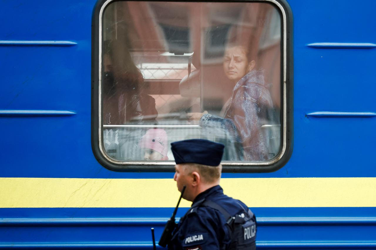 People flee from Russia's invasion of Ukraine, in Przemysl