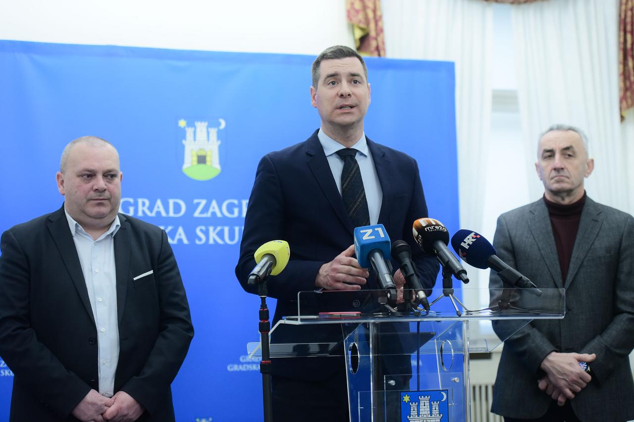 Zagreb: Klub gradskih zastupnika HDZ-a i HSLS-a održali su konferenciju za medije
