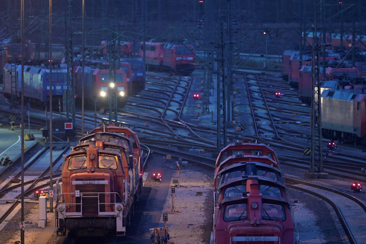 Strike led by Germany's GDL train drivers' union, in Hamburg