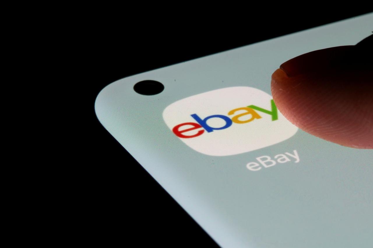FILE PHOTO: The eBay app is seen on a smartphone in this illustration taken