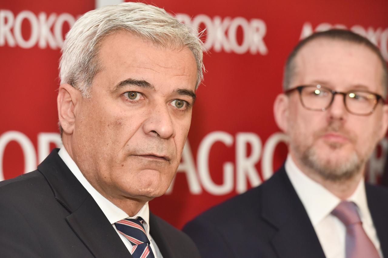 Zagreb: Ante Ramljak i Alastair Beveridge dali izjave za medije o Agrokoru