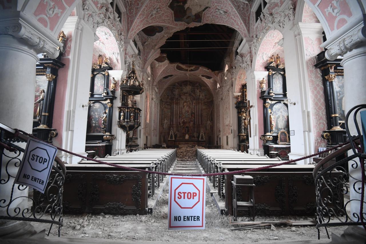 Zagreb: Crkva svete Katarine na Gornjem gradu oštećena je u potresu