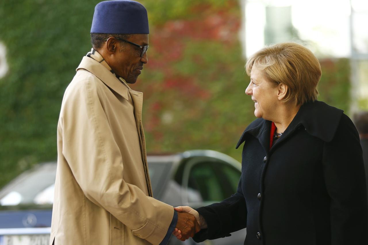 Muhammadu Buhari i Angela Merkel