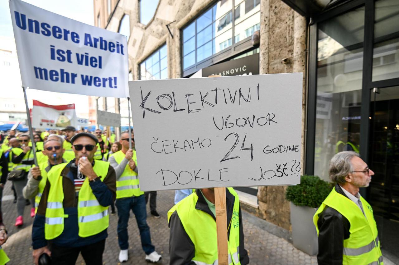 Zagreb: Prosvjed radnika A1 zbog malih plaća i kolektivnog ugovora 