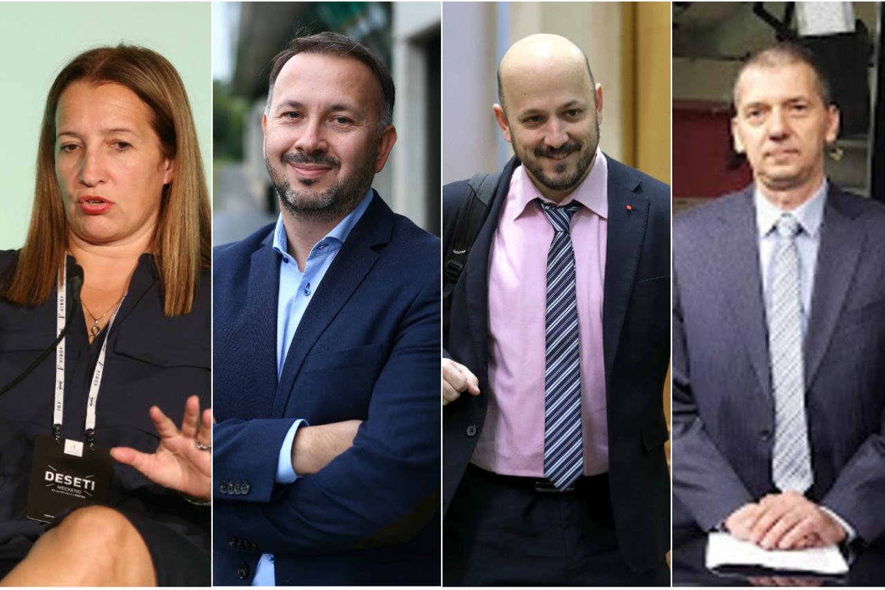 Kandidati za šefa zagrebačkog SDP-a slijeva nadesno – Aleksandra Kolarić, Alen Čičak, Gordan Maras i Denis Hrestak